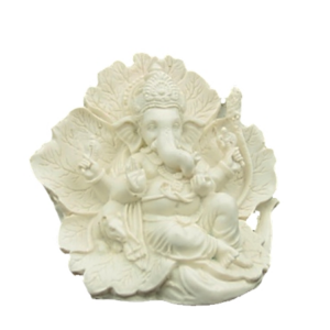 Ganesh beeld ridhi sidhi wit